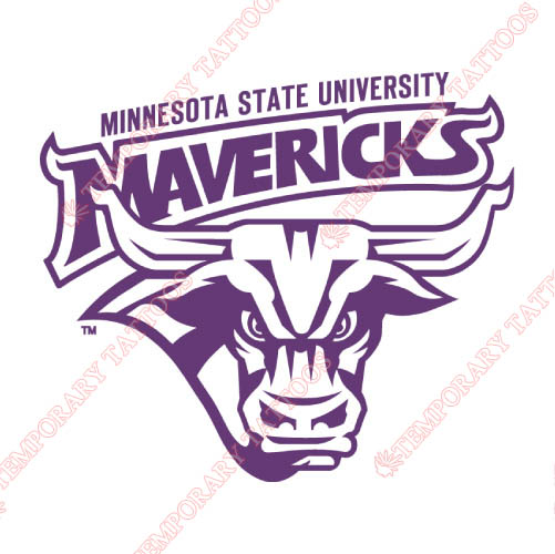 Minnesota State Mavericks Customize Temporary Tattoos Stickers NO.5112
